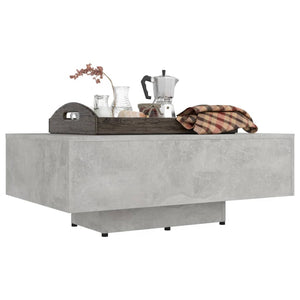 Tavolino Salotto Grigio Cemento 85x55x31 cm Legno Multistrato 803384