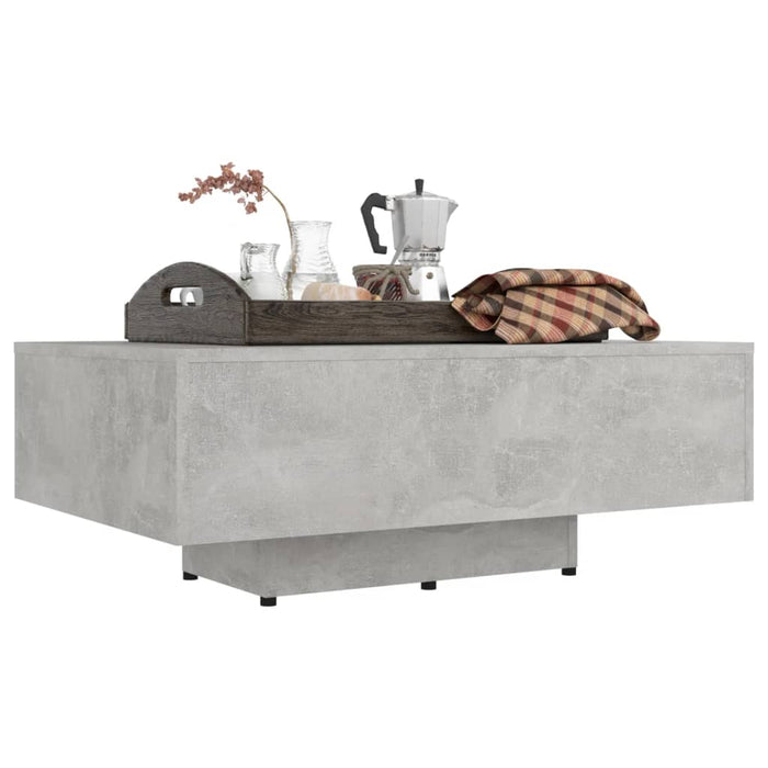 Tavolino Salotto Grigio Cemento 85x55x31 cm Legno Multistrato 803384
