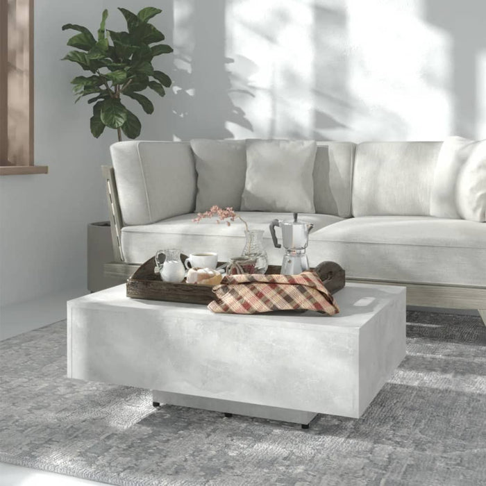 Tavolino Salotto Grigio Cemento 85x55x31 cm Legno Multistrato 803384