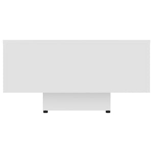 Tavolino da Salotto Bianco 100x49,5x31 cm in Legno Multistrato 803389