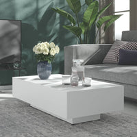 Tavolino da Salotto Bianco 100x49,5x31 cm in Legno Multistrato 803389