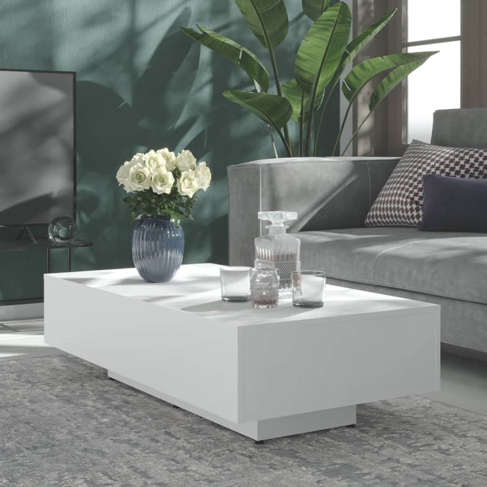 Tavolino da Salotto Bianco 100x49,5x31 cm in Legno Multistrato 803389