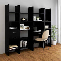 Libreria Nera 40x35x180 cm in Truciolato cod mxl 61375