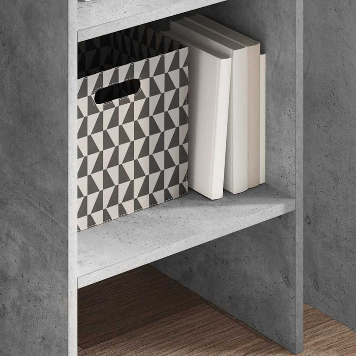 Libreria Grigio Cemento 40x35x180 cm in Truciolato cod mxl 59239