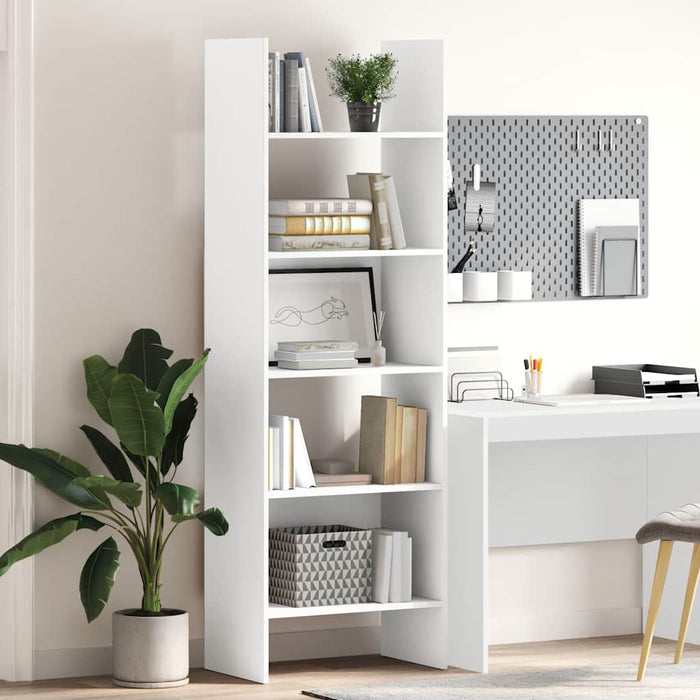Libreria Bianca 60x35x180 cm in Legno Multistrato 803407