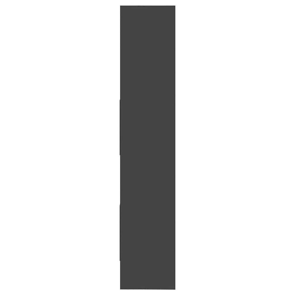 Libreria Grigia 60x35x180 cm in Legno Multistrato 803409