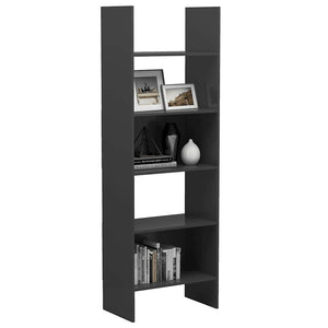 Libreria Grigia 60x35x180 cm in Legno Multistrato 803409