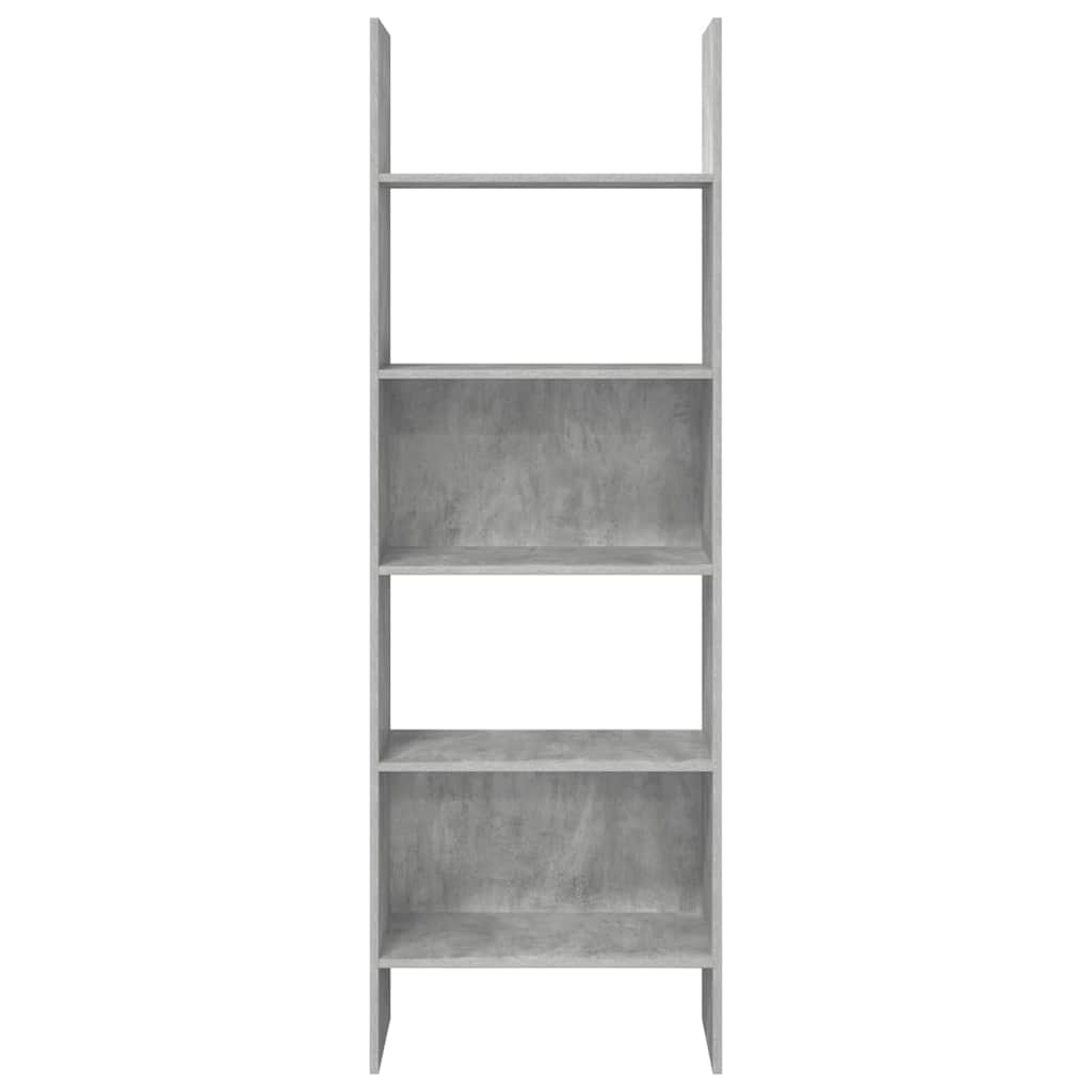 Libreria-Scaffale per Libri-Mobile di Stoccaggio Grigio Cemento 60x35x180 cm in Legno Multistrato