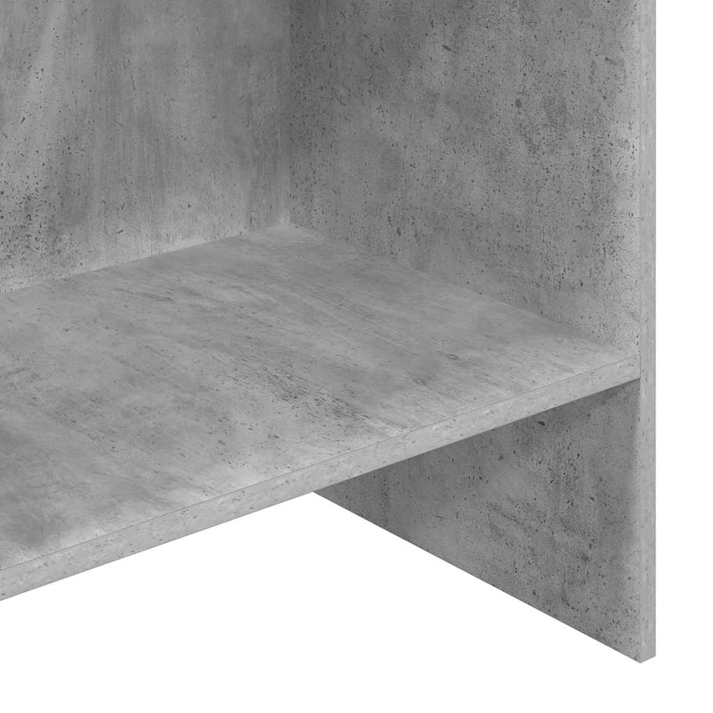Libreria-Scaffale per Libri-Mobile di Stoccaggio Grigio Cemento 60x35x180 cm in Legno Multistrato