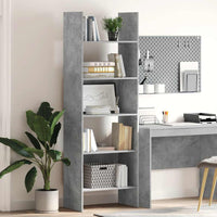Libreria Grigio Cemento 60x35x180 cm in Legno Multistrato 803411
