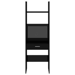 Libreria Nero Lucido 60x35x180 cm in Legno Multistrato 803432