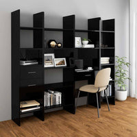Libreria Nero Lucido 60x35x180 cm in Legno Multistrato 803432