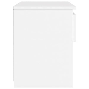 Comodino Bianco 40x30x39 cm in Legno Ingegnerizzato 803443
