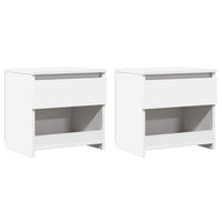 Comodini 2 pz Bianco 40x30x39 cm in Legno Ingegnerizzato cod mxl 31154