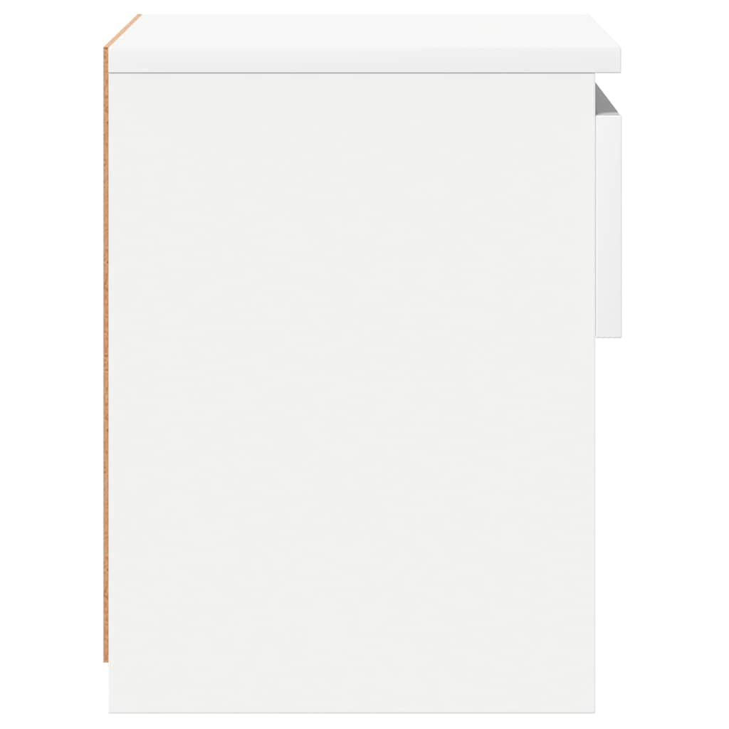 Comodini 2 pz-Set di 2 Tavolino da notte Bianco 40x30x39 cm in Legno Ingegnerizzato