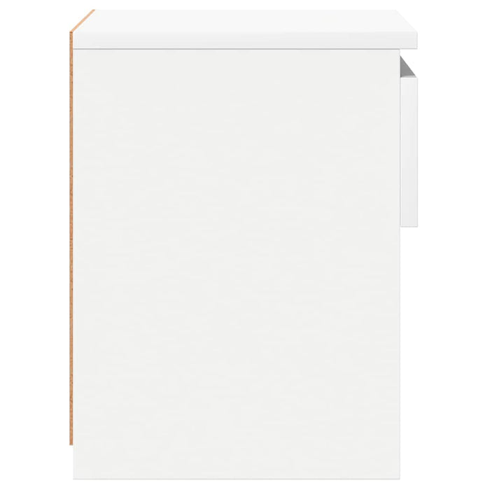 Comodini 2 pz-Set di 2 Tavolino da notte Bianco 40x30x39 cm in Legno Ingegnerizzato