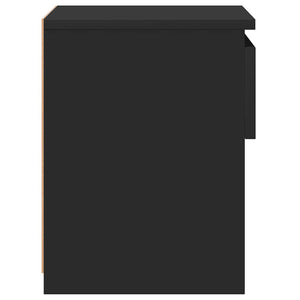 Comodino Nero 40x30x39 cm in Legno Multistrato 803445