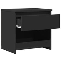 Comodino Nero 40x30x39 cm in Legno Multistrato 803445