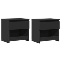 Comodini 2 pz Nero 40x30x39 cm in Truciolato cod mxl 53957