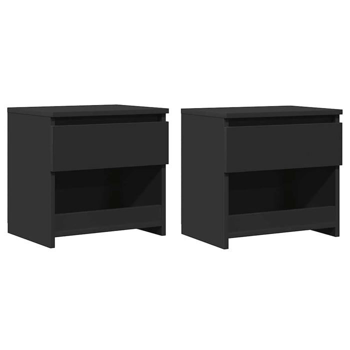 Comodini 2 pz Nero 40x30x39 cm in Truciolato cod mxl 53957