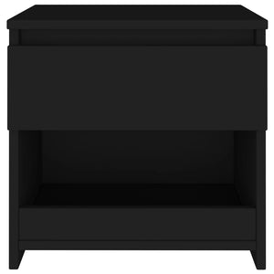 Comodini 2 pz Neri 40x30x39 cm in Legno Multistrato 803446