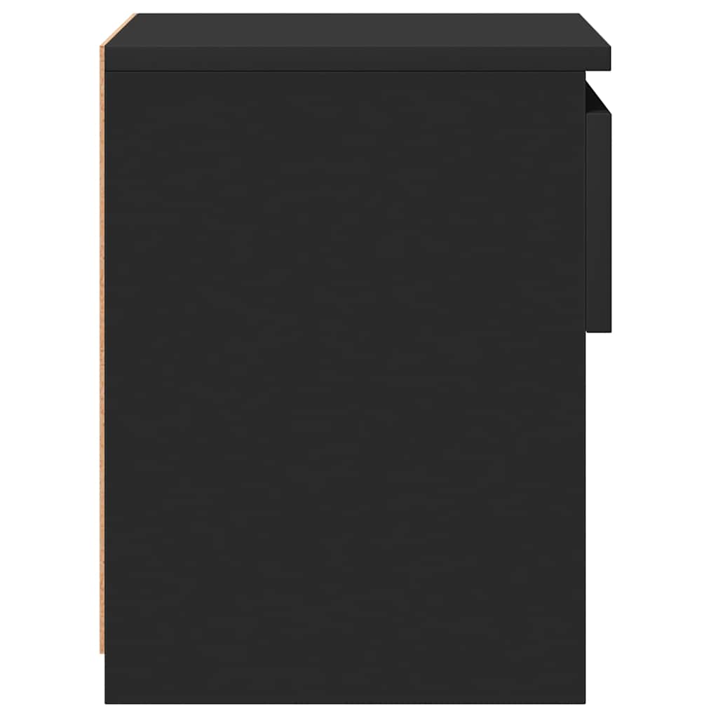 Comodini 2 pz Neri 40x30x39 cm in Legno Multistrato 803446