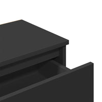 Comodini 2 pz Neri 40x30x39 cm in Legno Multistrato 803446