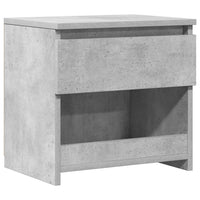 Comodino Grigio Cemento 40x30x39 cm in Legno Multistrato 803451