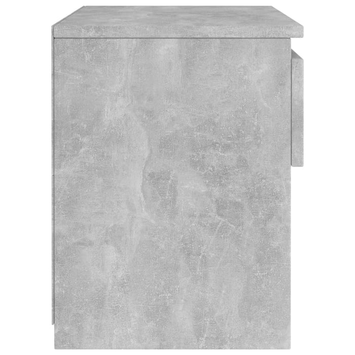 Comodino Grigio Cemento 40x30x39 cm in Legno Multistrato 803451