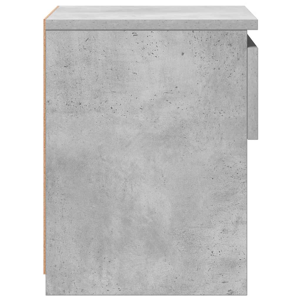 Comodino Grigio Cemento 40x30x39 cm in Legno Multistrato 803451