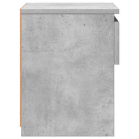 Comodino Grigio Cemento 40x30x39 cm in Legno Multistrato 803451