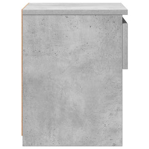 Comodino Grigio Cemento 40x30x39 cm in Legno Multistrato 803451
