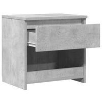 Comodino Grigio Cemento 40x30x39 cm in Legno Multistrato 803451