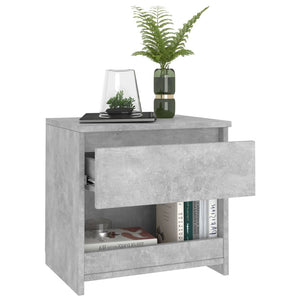 Comodini 2pz Grigio Cemento 40x30x39 cm in Legno Multistrato 803452