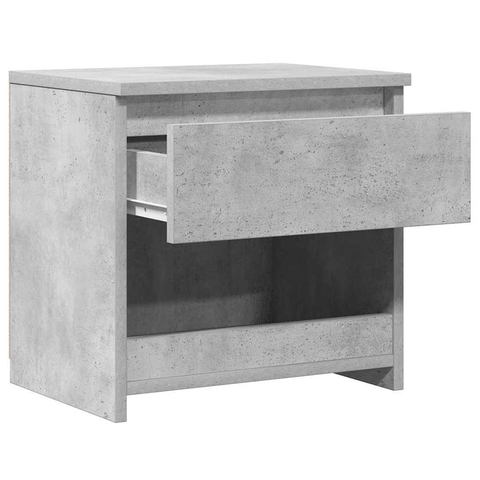Comodini 2pz Grigio Cemento 40x30x39 cm in Legno Multistrato 803452