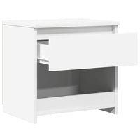 Comodino Bianco Lucido 40x30x39 cm in Legno Multistrato 803455