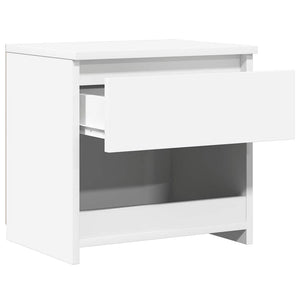Comodino Bianco Lucido 40x30x39 cm in Legno Multistrato 803455