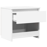 Comodino Bianco Lucido 40x30x39 cm in Legno Multistrato 803455