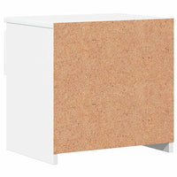 Comodini 2pz Bianco Lucido 40x30x39 cm in Legno Multistrato 803456
