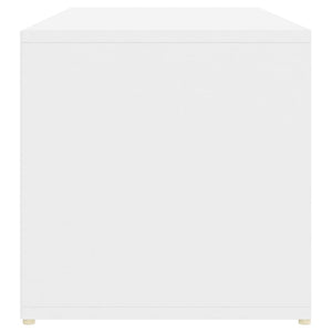 Scarpiera con Panchina Bianca 105x35x35 cm in Legno Multistrato 804463