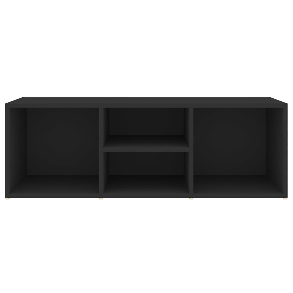 Panca Porta Scarpe Nera 105x35x35 cm in Legno Multistrato 804464