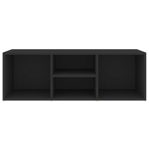 Panca Porta Scarpe Nera 105x35x35 cm in Legno Multistrato 804464
