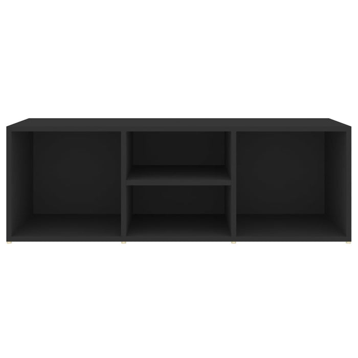 Panca Porta Scarpe Nera 105x35x35 cm in Legno Multistrato 804464