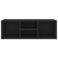 Panca Porta Scarpe Nera 105x35x35 cm in Legno Multistrato 804464