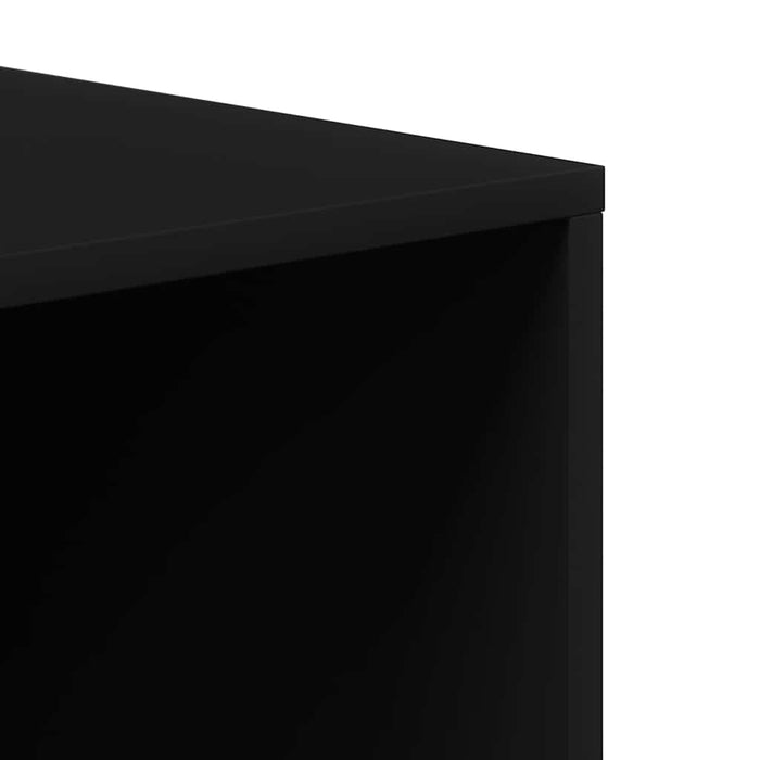 Panca Porta Scarpe Nera 105x35x35 cm in Legno Multistrato 804464