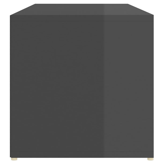 Panca Porta Scarpe Grigio Lucido 105x35x35 cm Legno Multistrato 804471