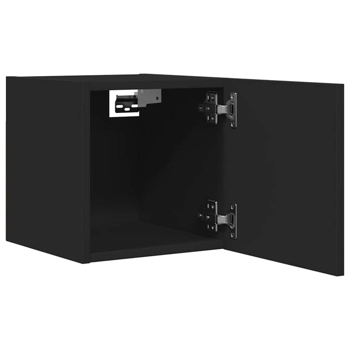 Mobile Porta TV a Parete Nero 30,5x30x30 cm 804484