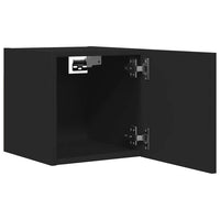 Mobile Porta TV a Parete Nero 30,5x30x30 cm 804484