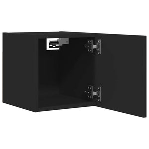 Mobile Porta TV a Parete Nero 30,5x30x30 cm 804484
