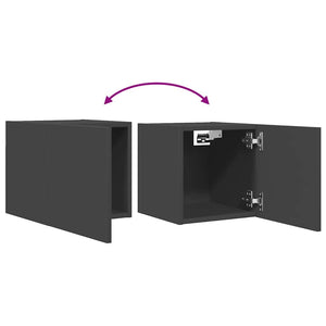 Mobili Porta TV a Parete 2pz Grigi 30,5x30x30 cm 804488